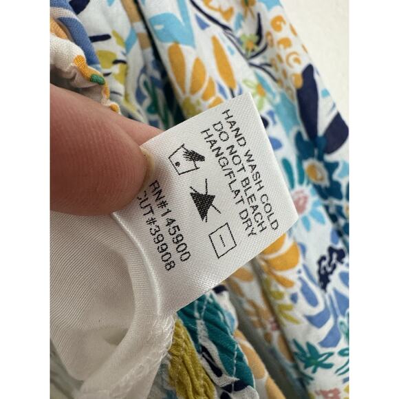 Floral Romper Cut Out Front Long Sleeve Meet Me In Santorini NWT - Picture 13 of 16